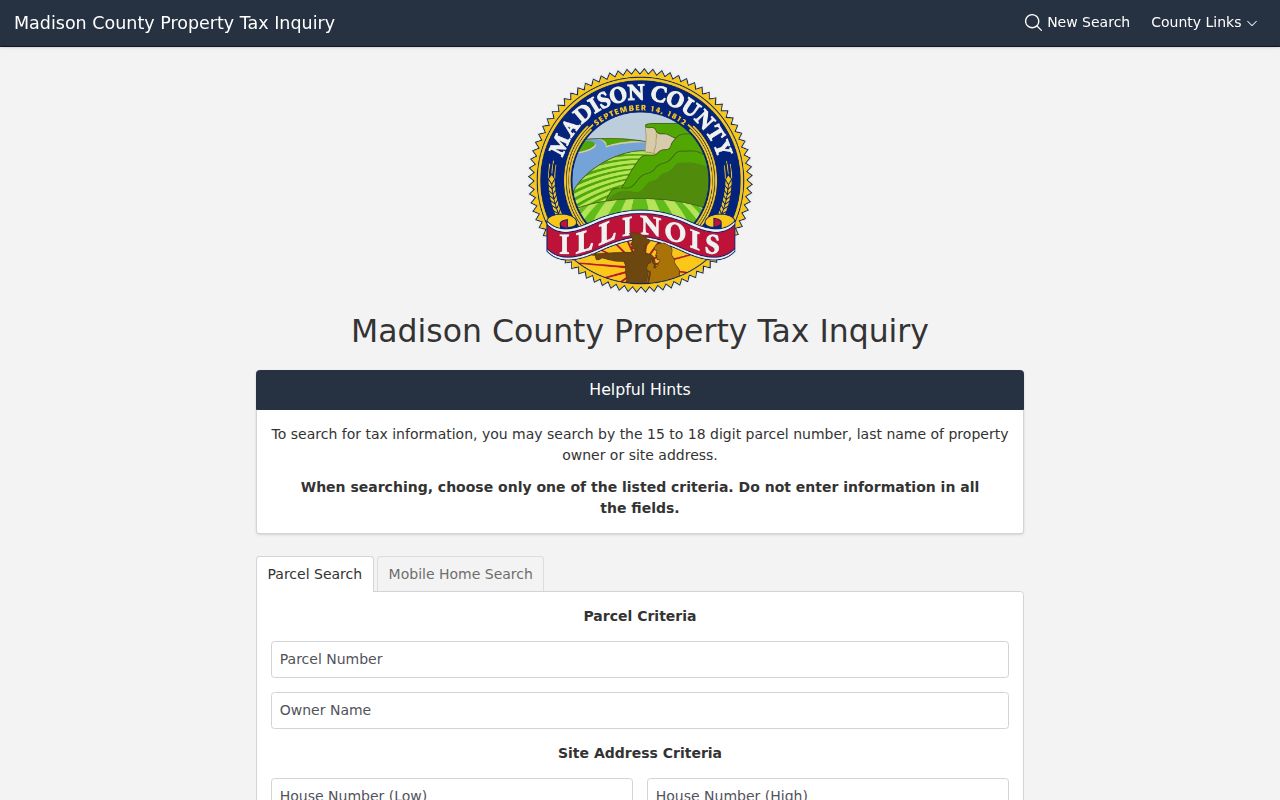 Madison County parcel and owner search for Granite City resident records