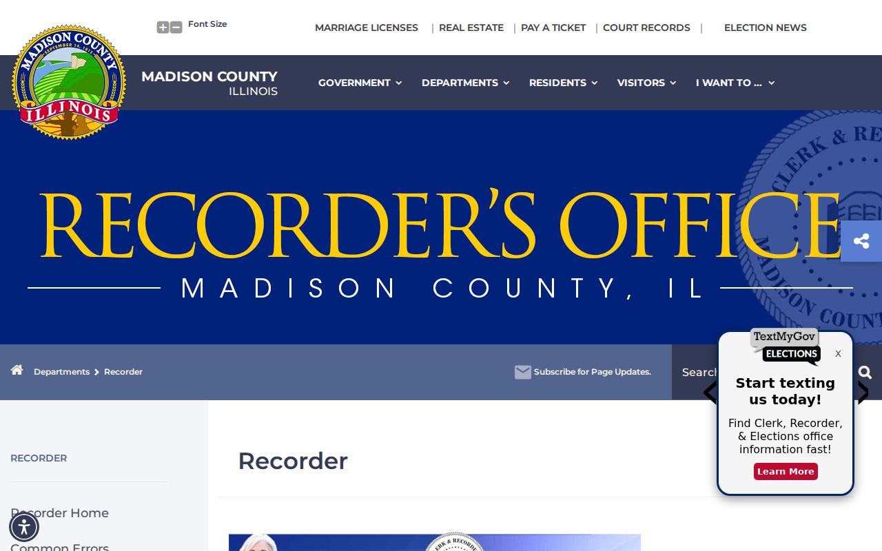 Madison County Recorder guidance for Granite City deed research