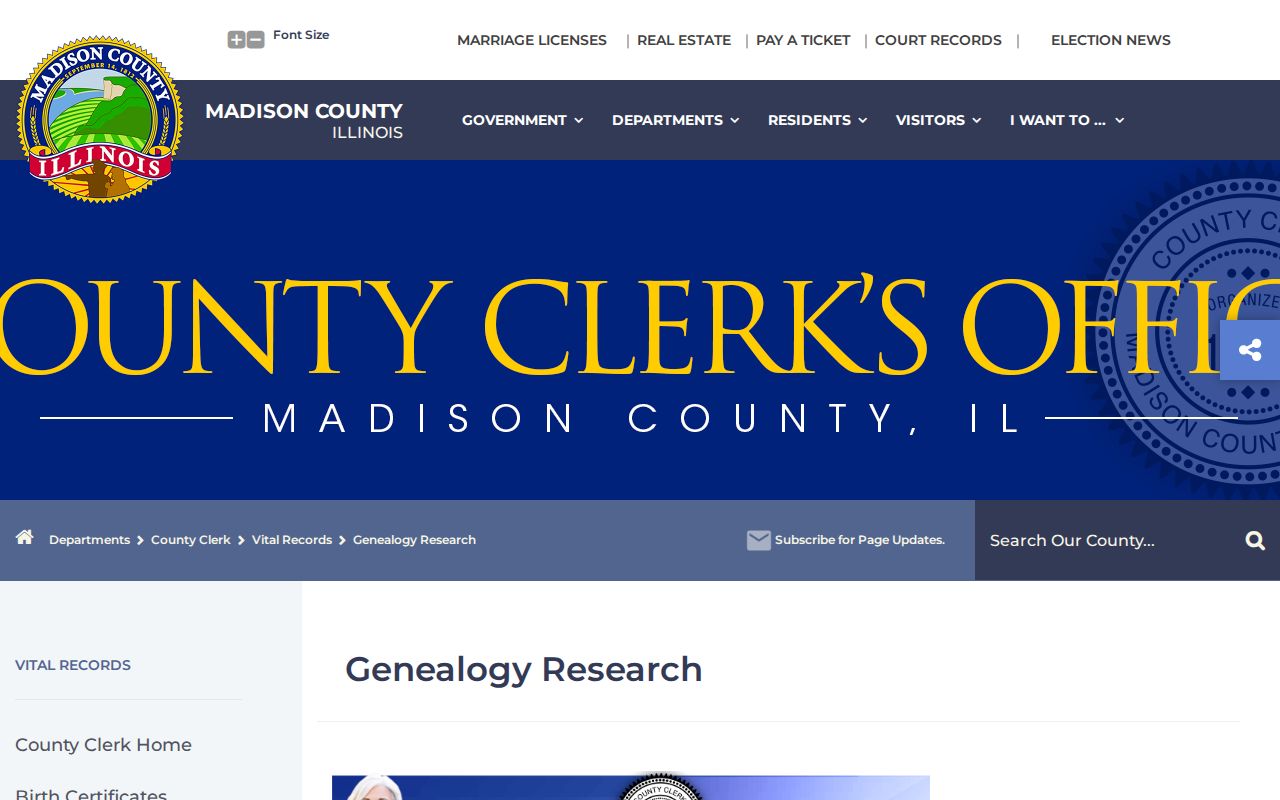 Madison County genealogy record coverage for Granite City previous residents