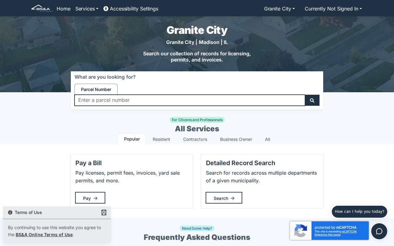Granite City municipal permit and licensing search